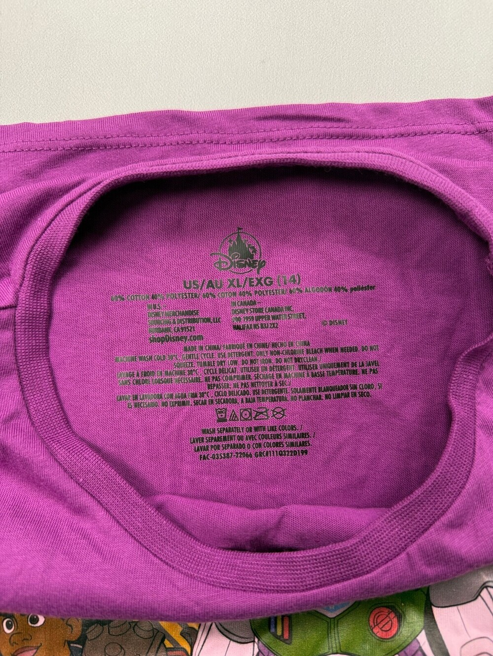 Disney Buzzlight Year Graphic Tee T Shirt Purple Statement Piece - Girls XL (14) - Picture 3 of 6